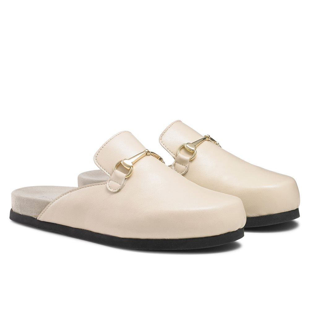 Beige Russell And Bromley Dellacasa Snaffle Women's Loafers | CA-4053F