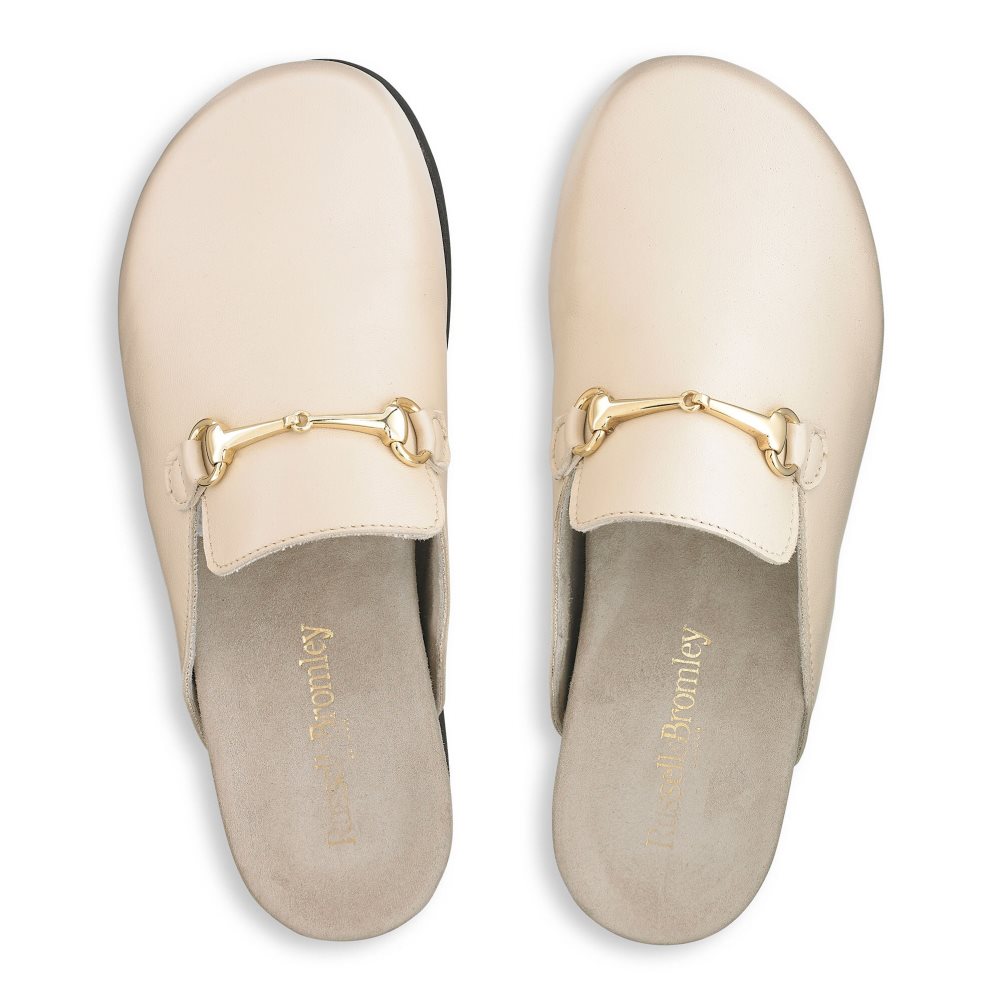 Beige Russell And Bromley Dellacasa Snaffle Women's Loafers | CA-4053F