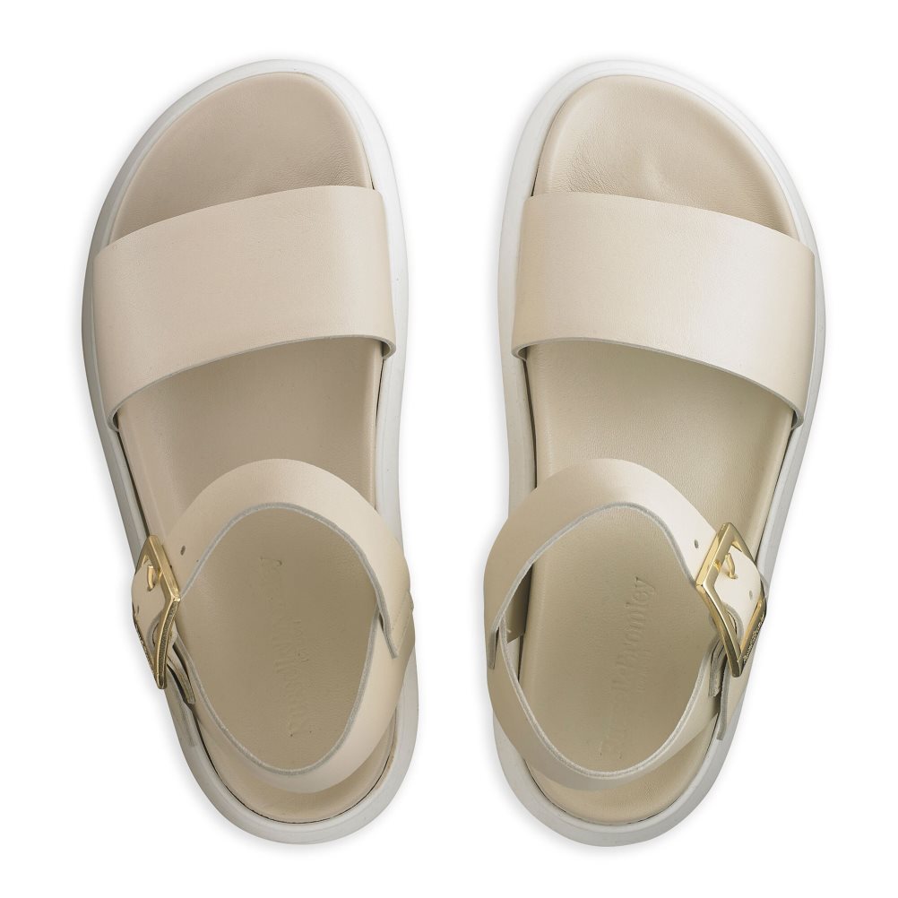 Beige Russell And Bromley Miramar Chunky Women's Flat Sandals | CA-1584F