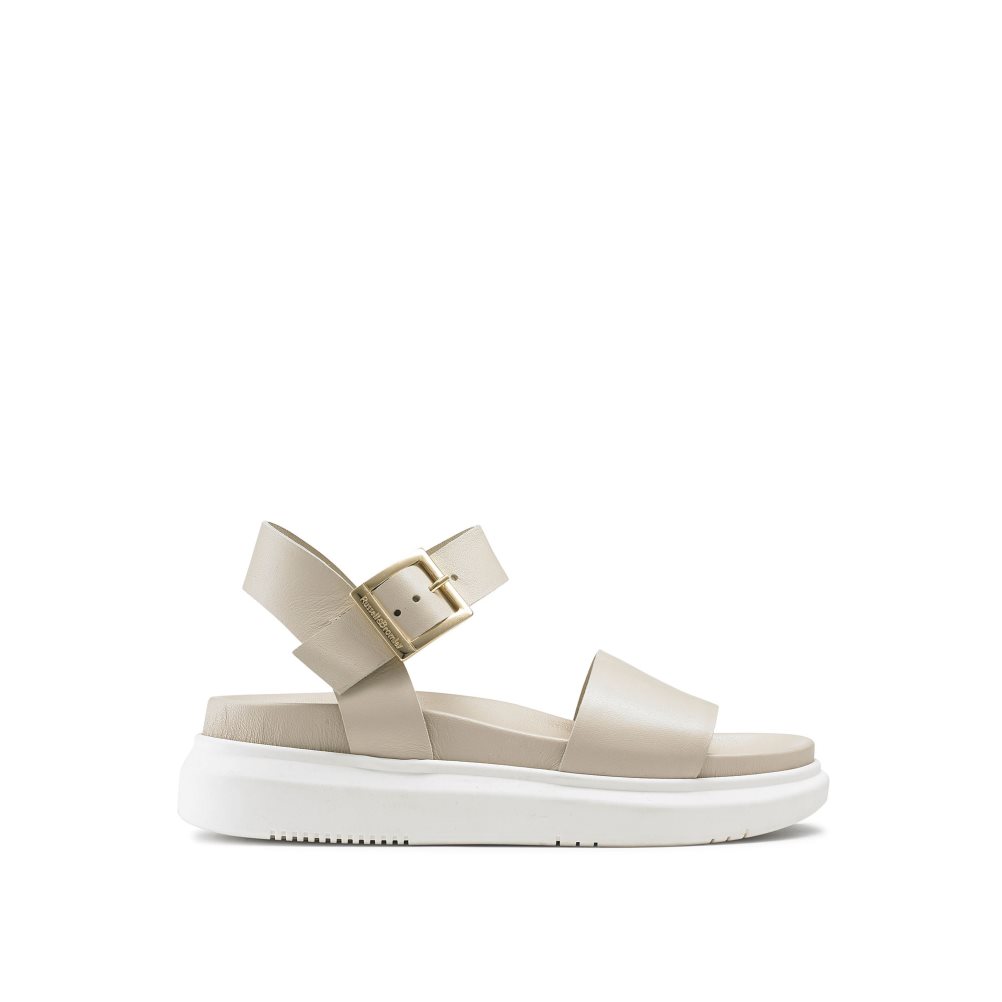 Beige Russell And Bromley Miramar Chunky Women\'s Flat Sandals | CA-1584F