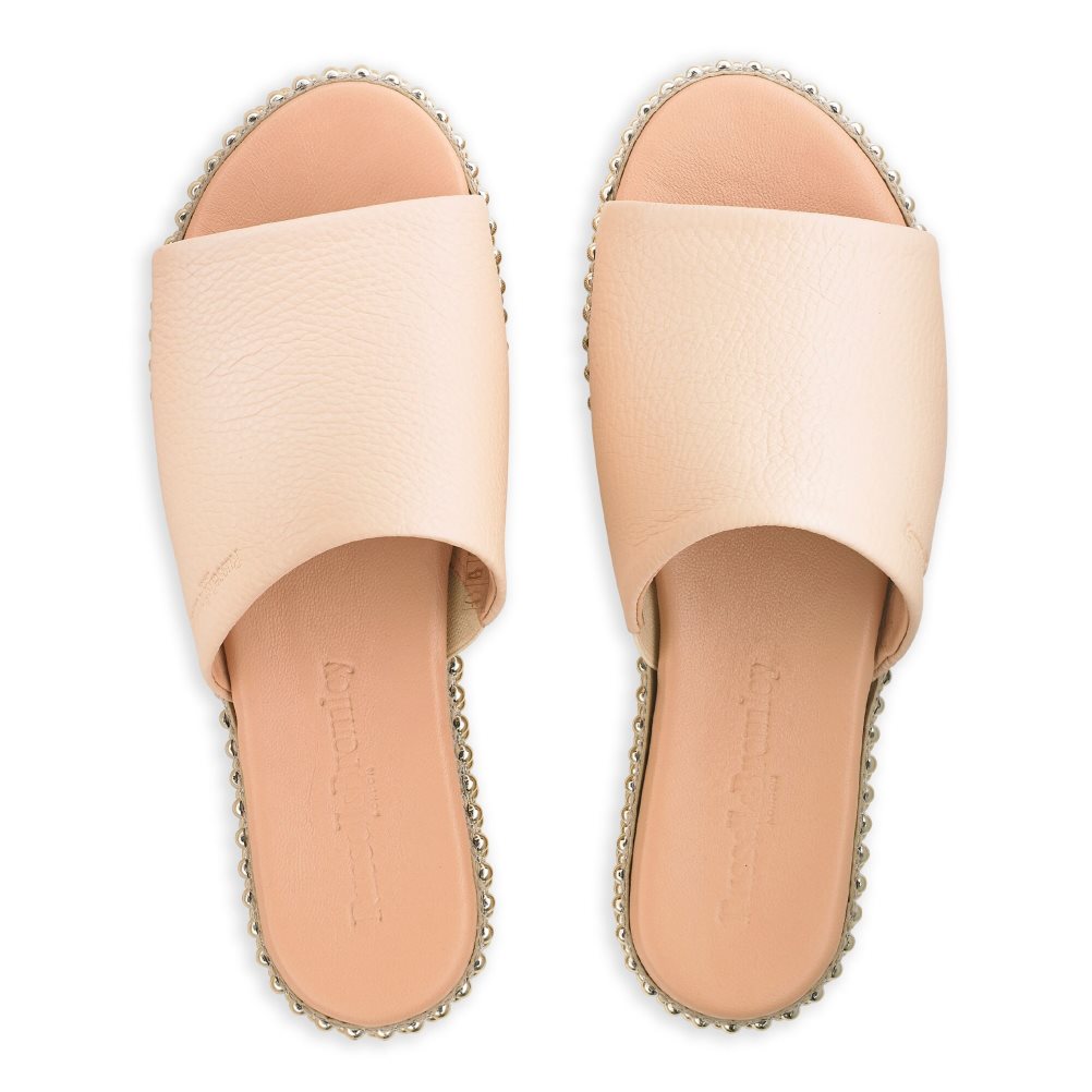 Beige Russell And Bromley Moneypot Women's Flat Sandals | CA-1843S