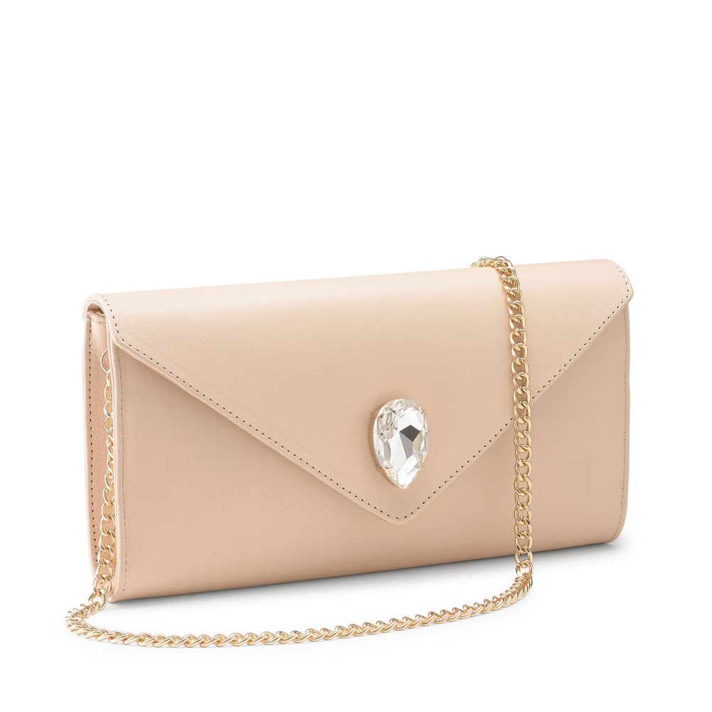 Beige Russell And Bromley Olympia Gem Women's Clutch Bag | CA-4293W