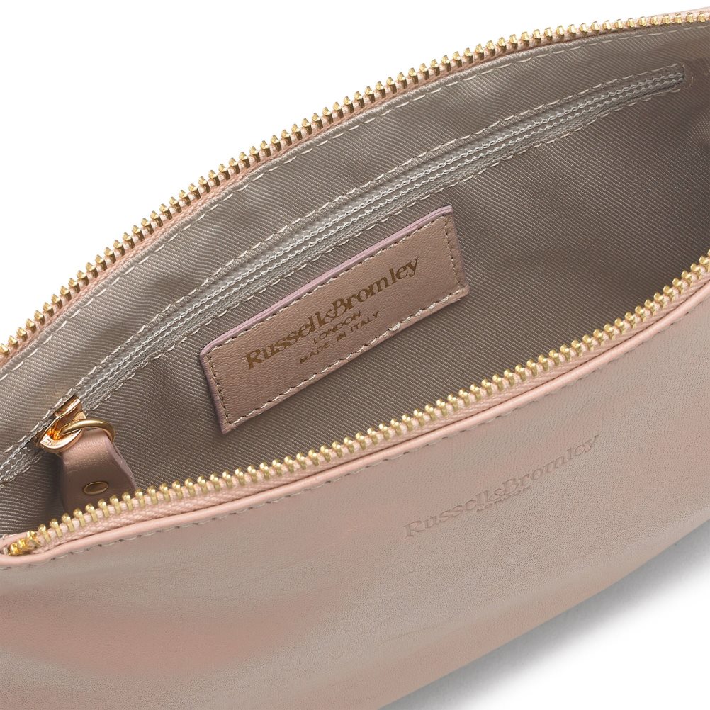 Beige Russell And Bromley On Point Chain Zip Pouch Women's Shoulder Bags | CA-2765I