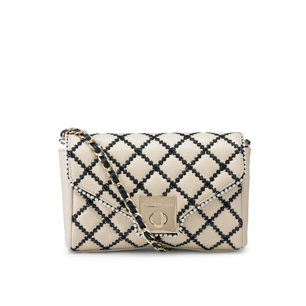 Beige Russell And Bromley Promenade Mini Chain Women\'s Crossbody Bags | CA-0869X