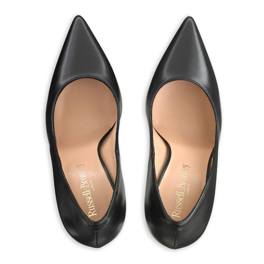 Black Russell And Bromley 100point Blade Court Women's Heels | CA-3620H