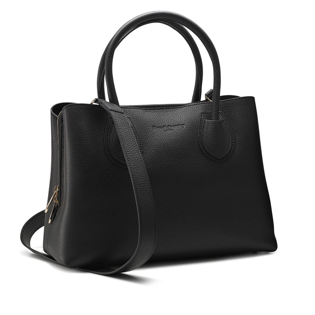 Black Russell And Bromley 9 To 5 Top Women's Handbag | CA-6504G