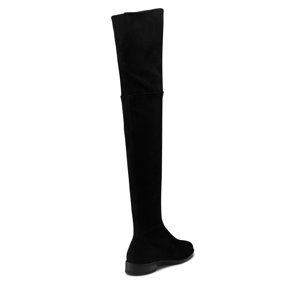Black Russell And Bromley All Legs Suede Women's Knee-high Boots | CA-4916J