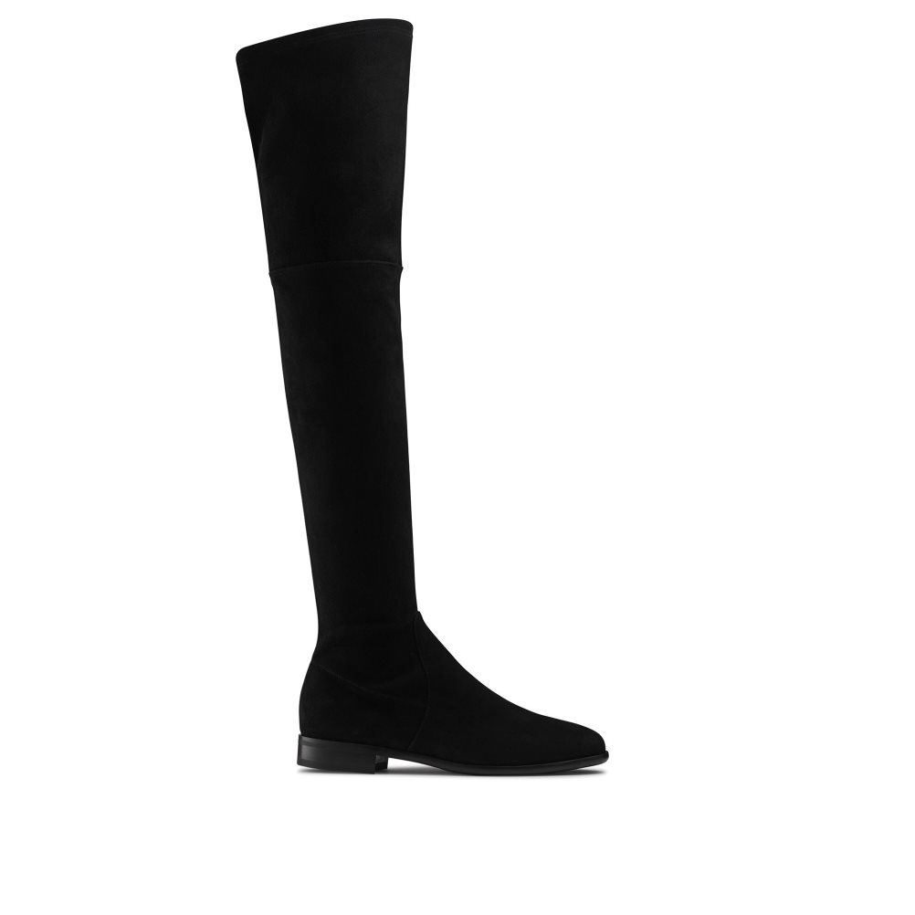 Black Russell And Bromley All Legs Suede Women\'s Knee-high Boots | CA-4916J