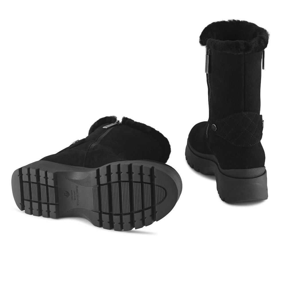 Black Russell And Bromley Arctic Shearling Lined Stomper Women's Ankle Boots | CA-9573Z