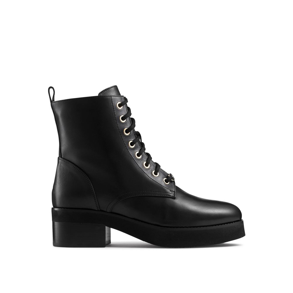 Black Russell And Bromley Atom Lace-up Women\'s Ankle Boots | CA-1957G