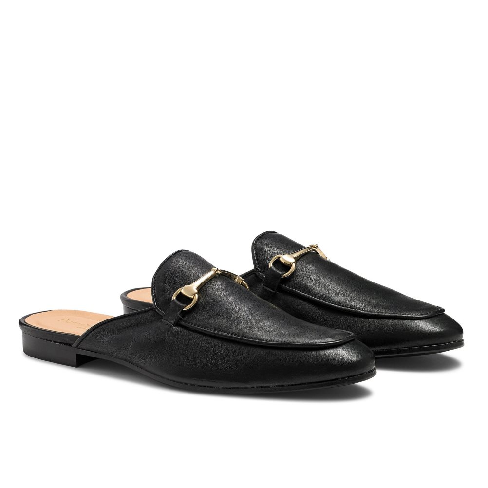 Black Russell And Bromley Backless Men's Loafers | CA-0542H