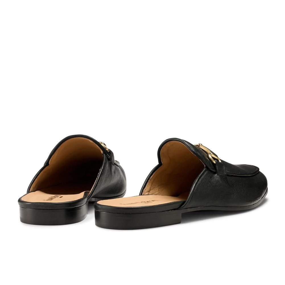 Black Russell And Bromley Backless Men's Loafers | CA-0542H