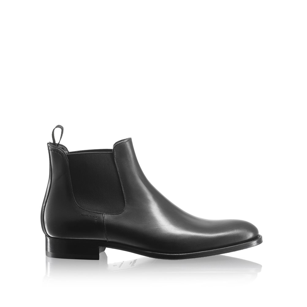 Black Russell And Bromley Beechwood Classic Men\'s Chelsea Boots | CA-0478Q