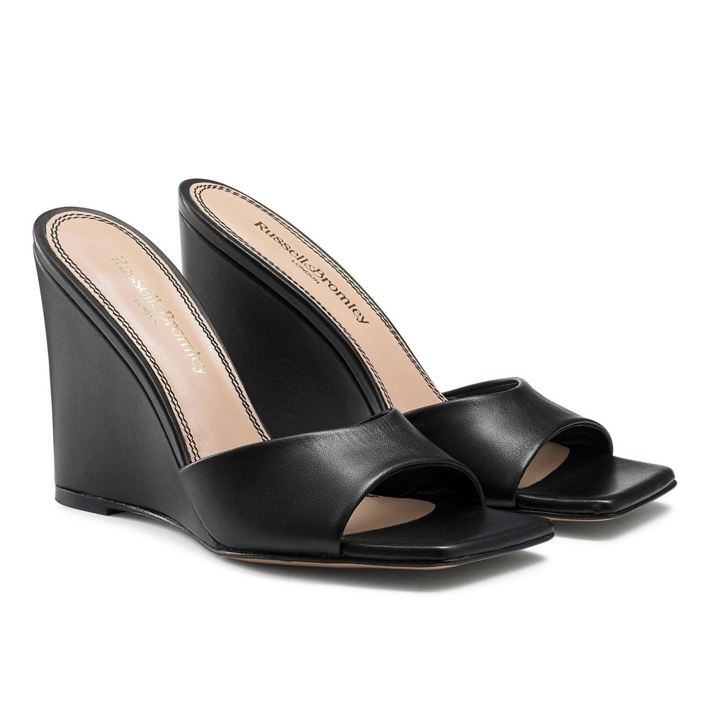 Black Russell And Bromley Bellini Women's Wedges | CA-0194F