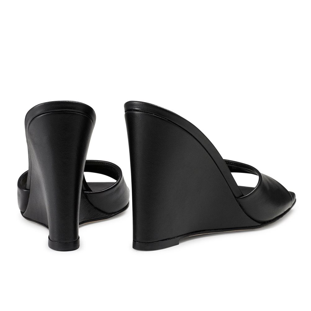 Black Russell And Bromley Bellini Women's Wedges | CA-0194F