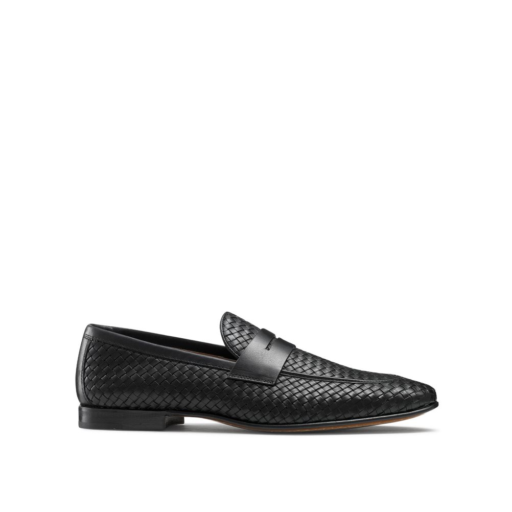 Black Russell And Bromley Bologna Weave Men\'s Formal Shoes | CA-6087T