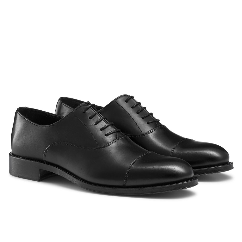 Black Russell And Bromley Boris Lace-up Oxford Men's Formal Shoes | CA-4789X