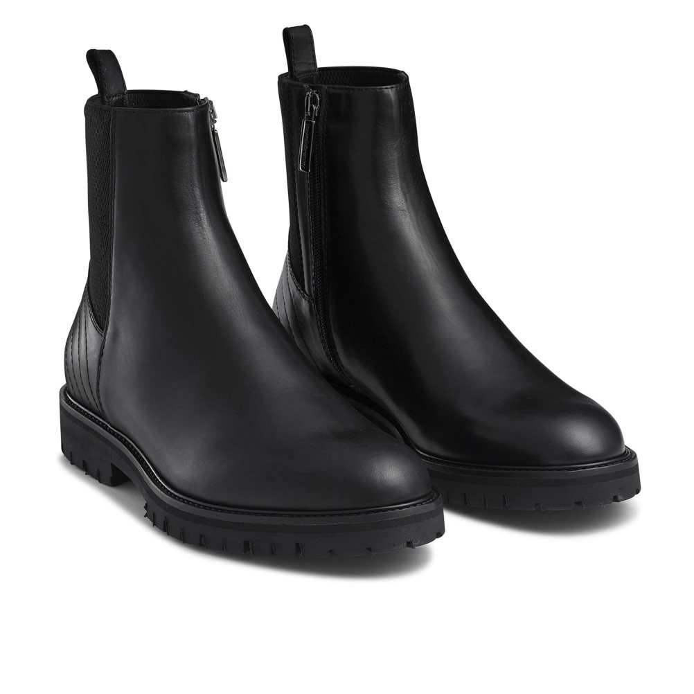 Black Russell And Bromley Brando Men's Chelsea Boots | CA-4286T