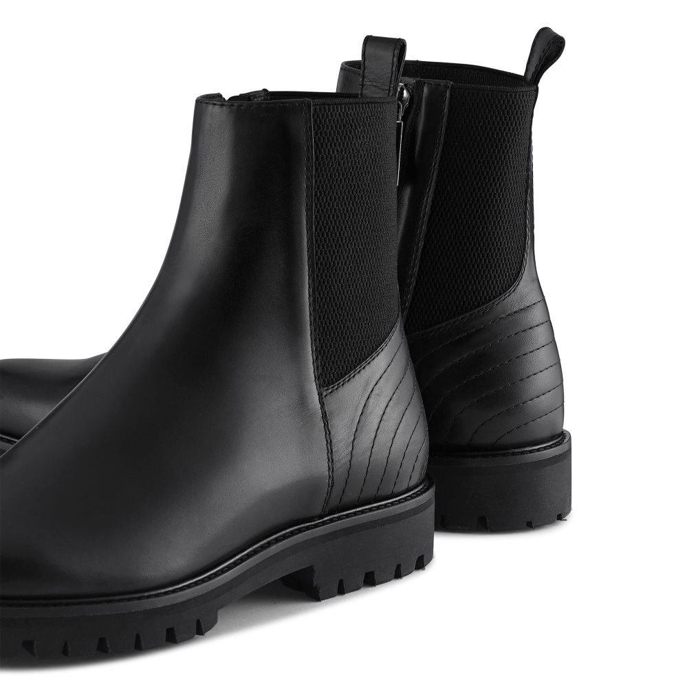 Black Russell And Bromley Brando Men's Chelsea Boots | CA-4286T