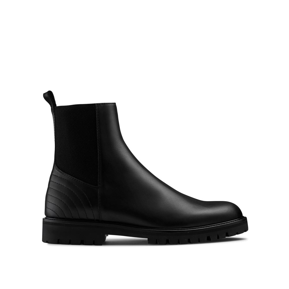 Black Russell And Bromley Brando Men\'s Chelsea Boots | CA-4286T