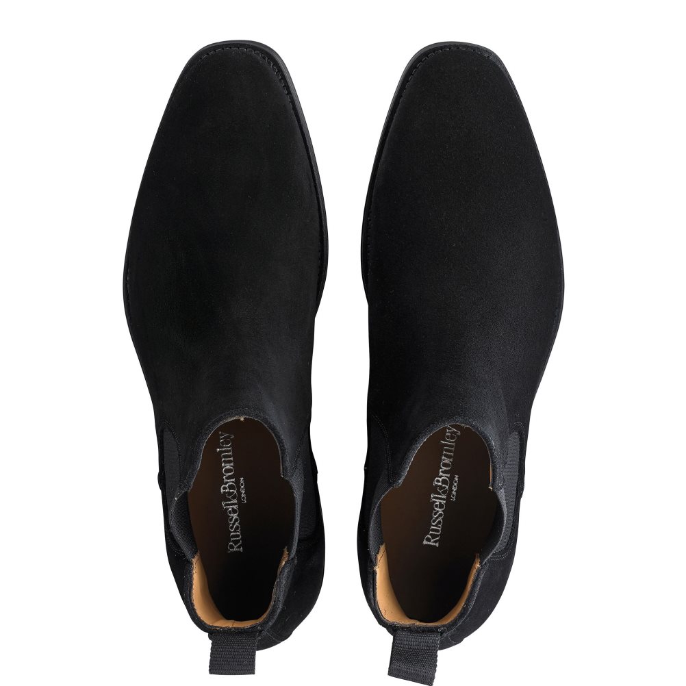 Black Russell And Bromley Burlington Men's Chelsea Boots | CA-2365A