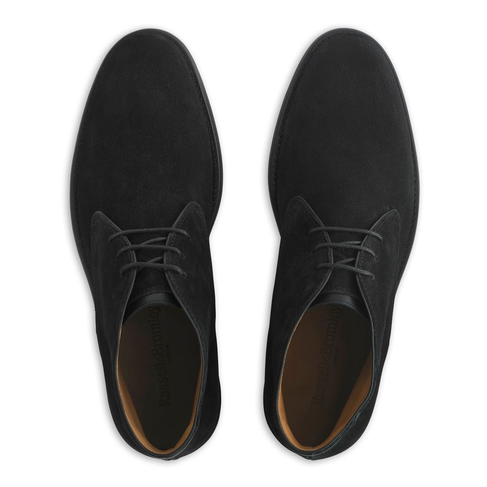 Black Russell And Bromley Classic Men's Desert Boots | CA-8214Z