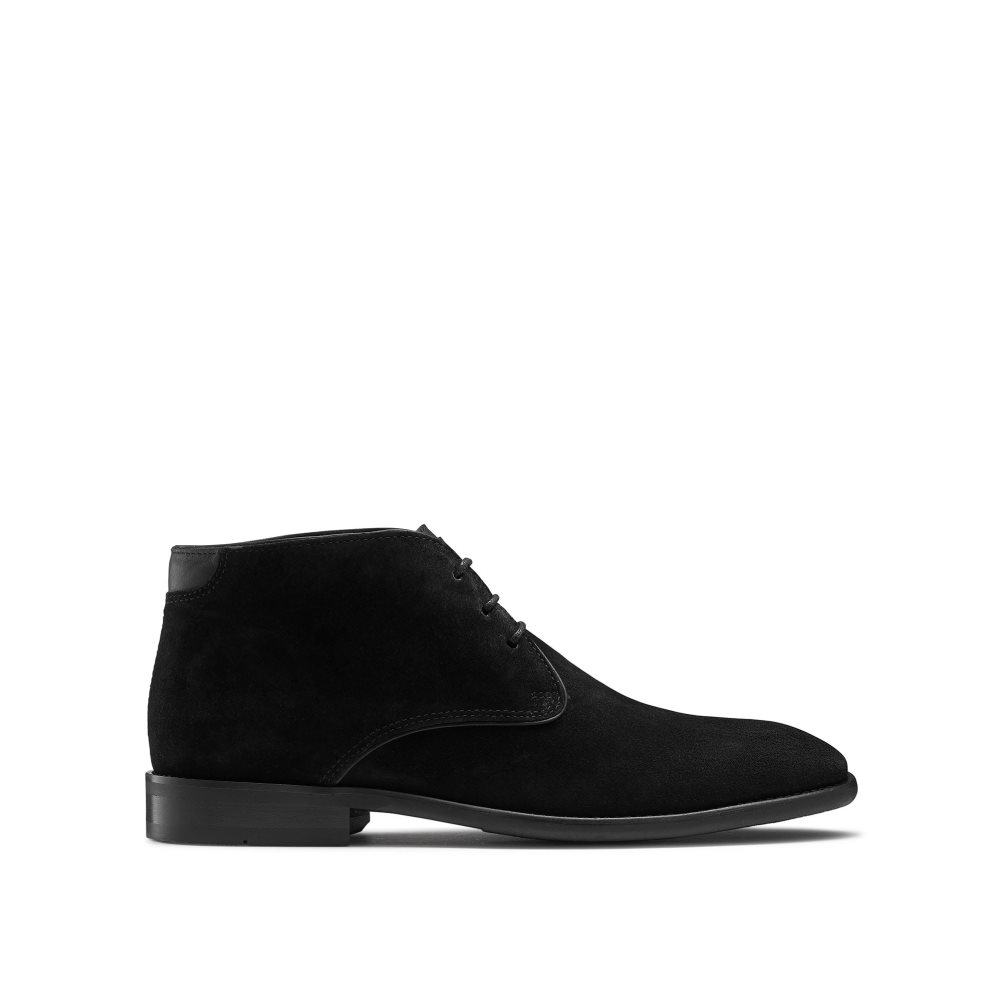 Black Russell And Bromley Classic Men\'s Desert Boots | CA-8214Z