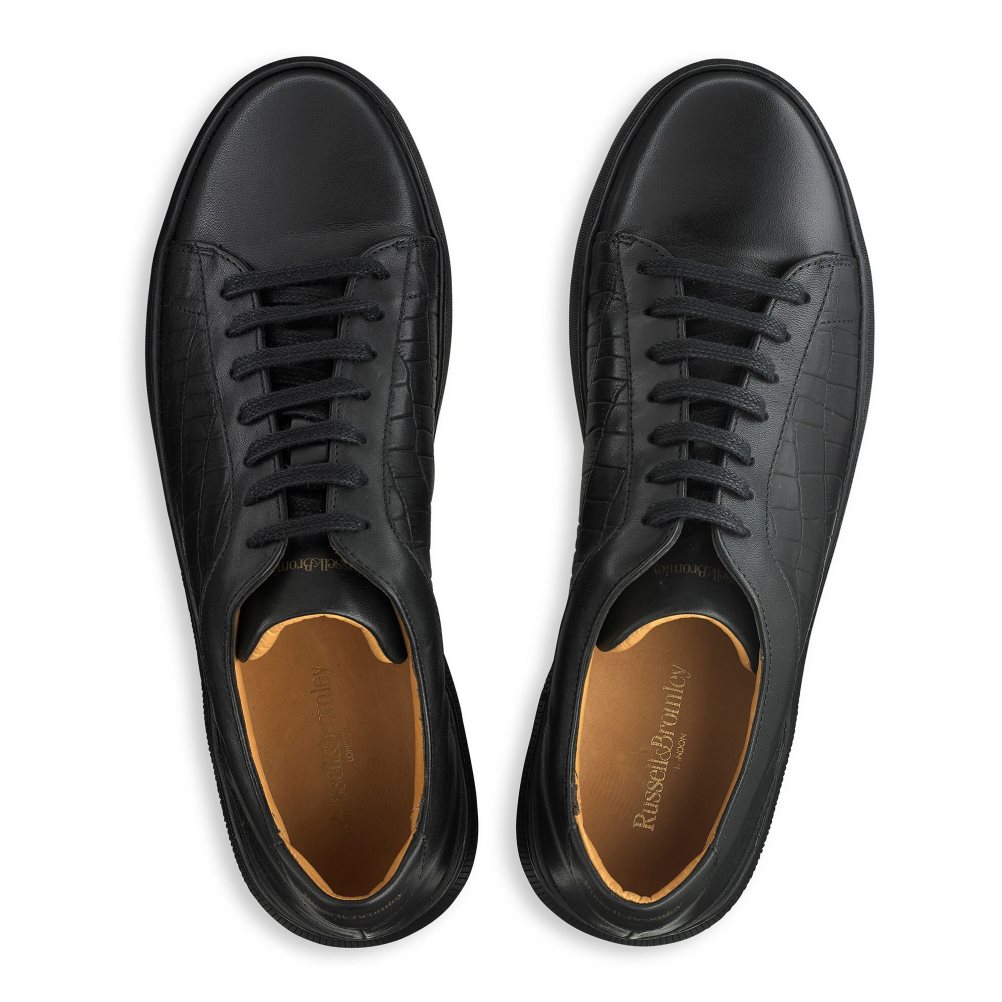Black Russell And Bromley Clear Run Lace-up Men's Sneakers | CA-1736S
