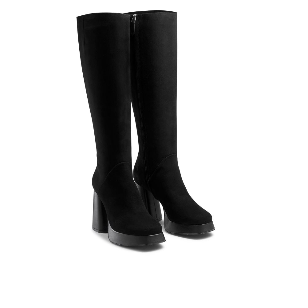 Black Russell And Bromley Cloud Nine Platform Women's Knee-high Boots | CA-9531A