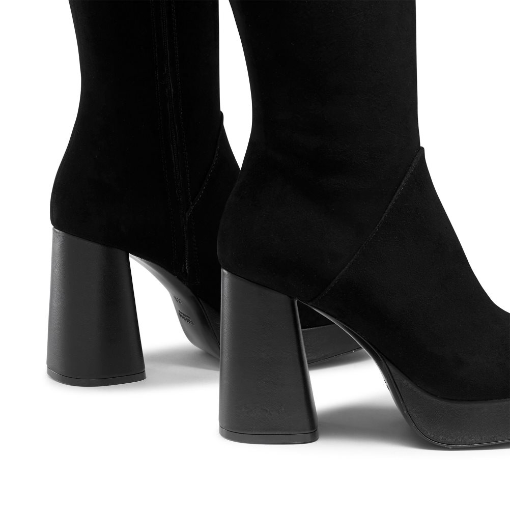 Black Russell And Bromley Cloud Nine Platform Women's Knee-high Boots | CA-9531A