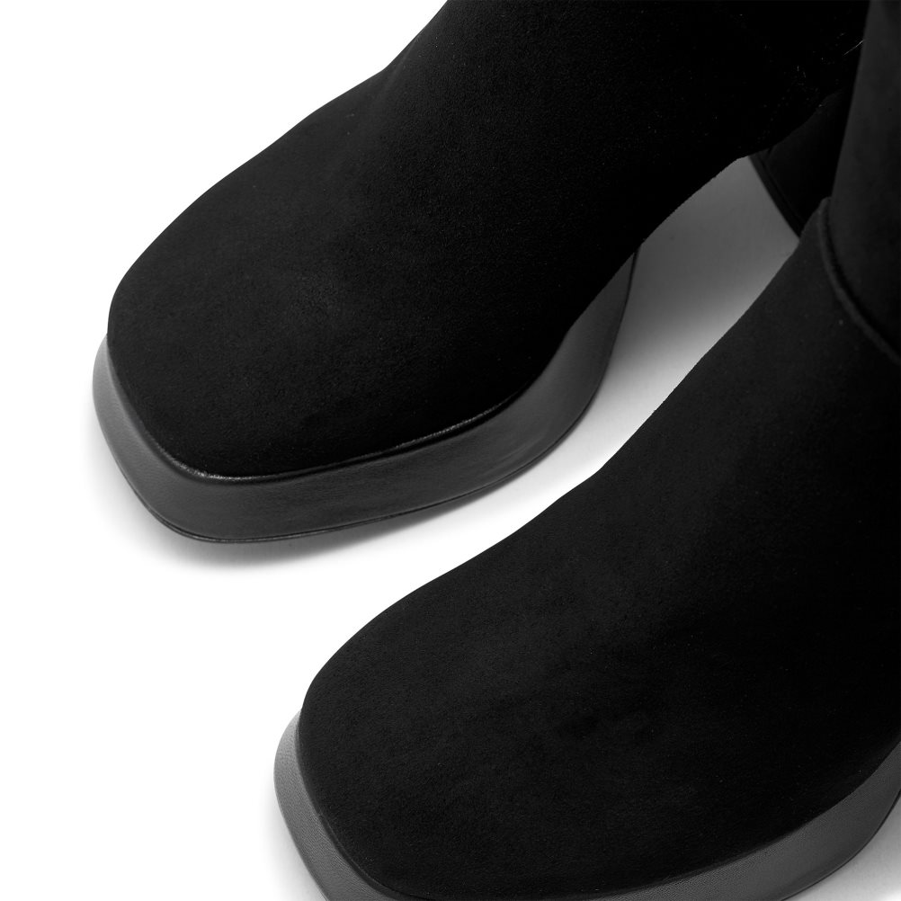 Black Russell And Bromley Cloud Nine Platform Women's Knee-high Boots | CA-9531A