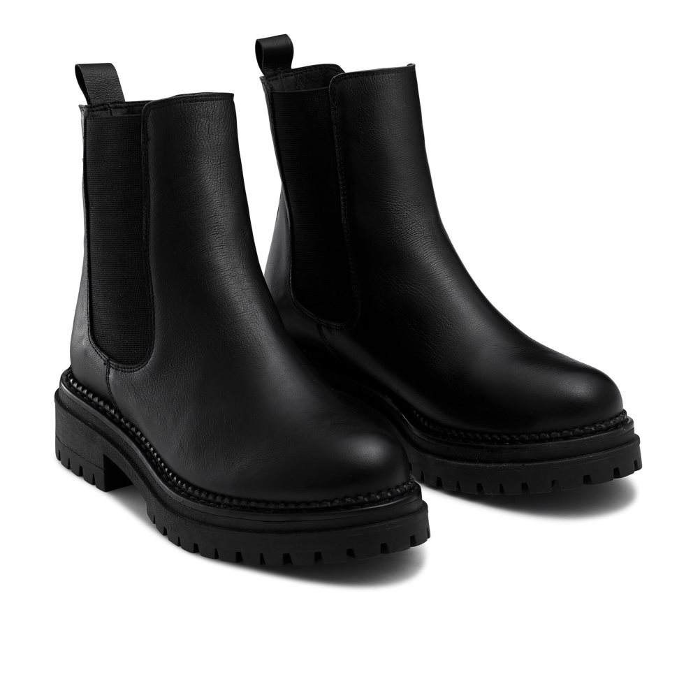 Black Russell And Bromley Company Combat Women's Chelsea Boots | CA-1869E