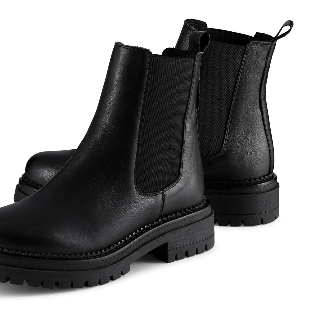 Black Russell And Bromley Company Combat Women's Chelsea Boots | CA-1869E