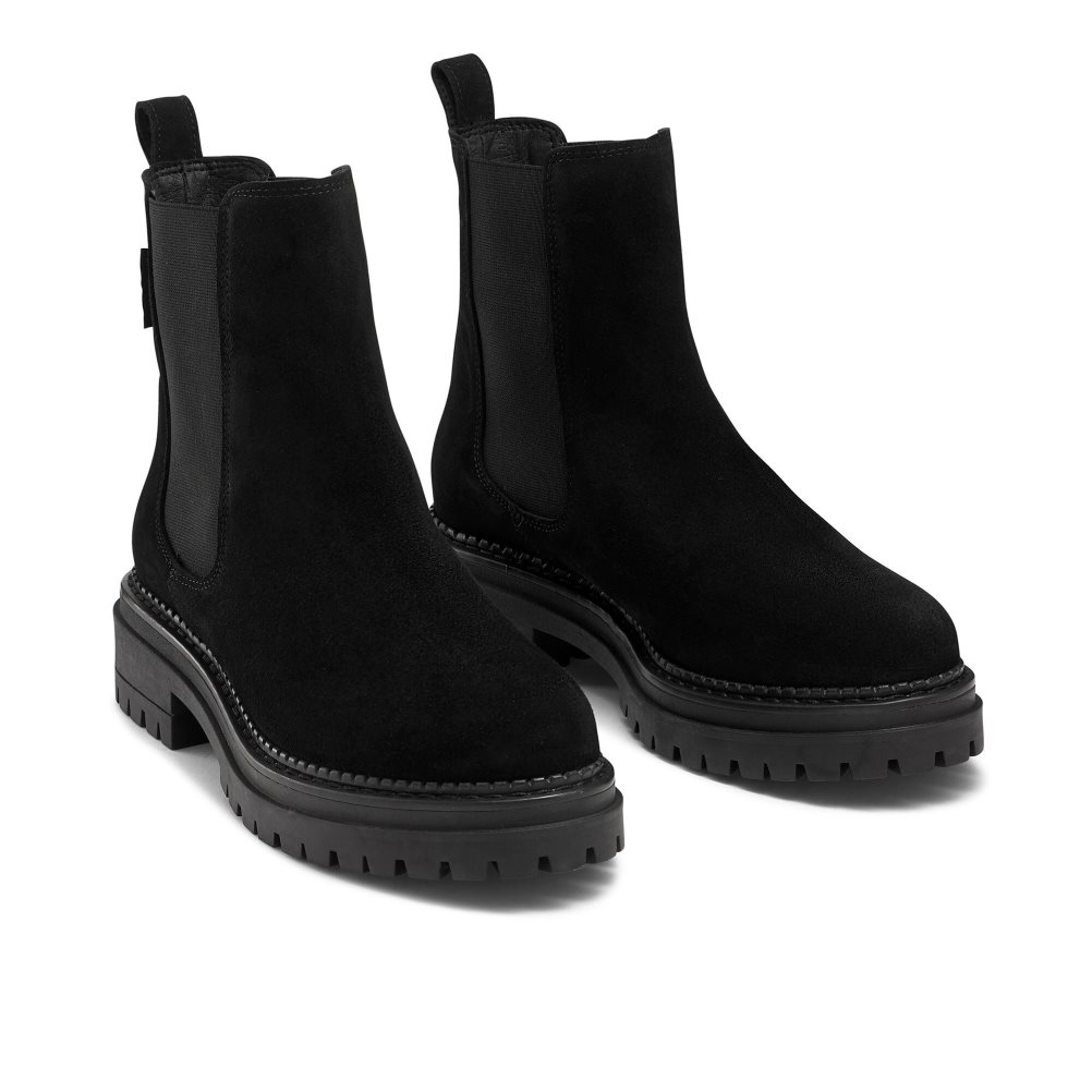 Black Russell And Bromley Company Combat Women's Chelsea Boots | CA-3642M