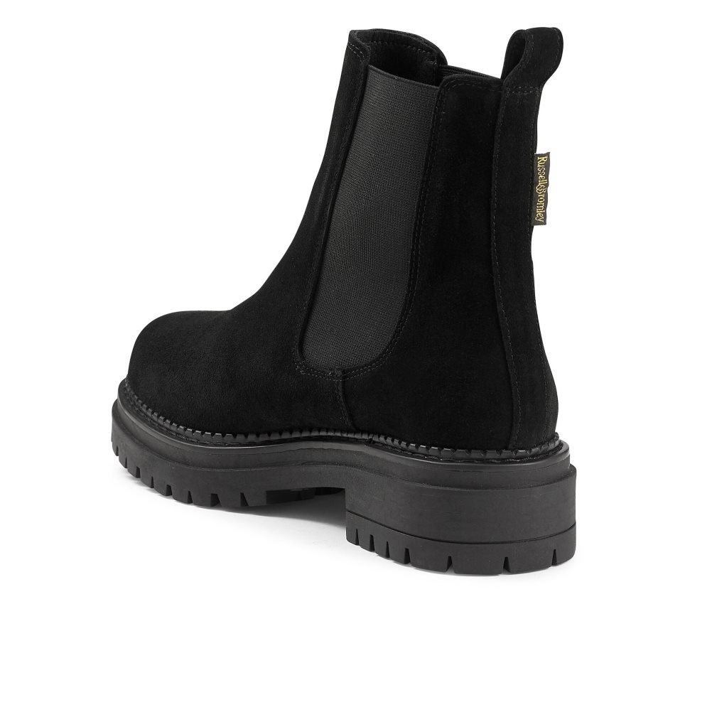 Black Russell And Bromley Company Combat Women's Chelsea Boots | CA-3642M