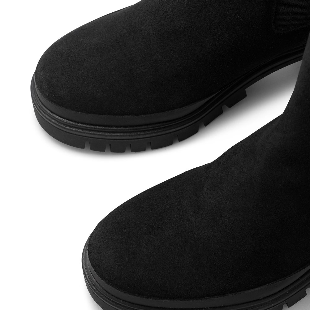 Black Russell And Bromley Company Hi Heeled Combat Women's Chelsea Boots | CA-6251Y