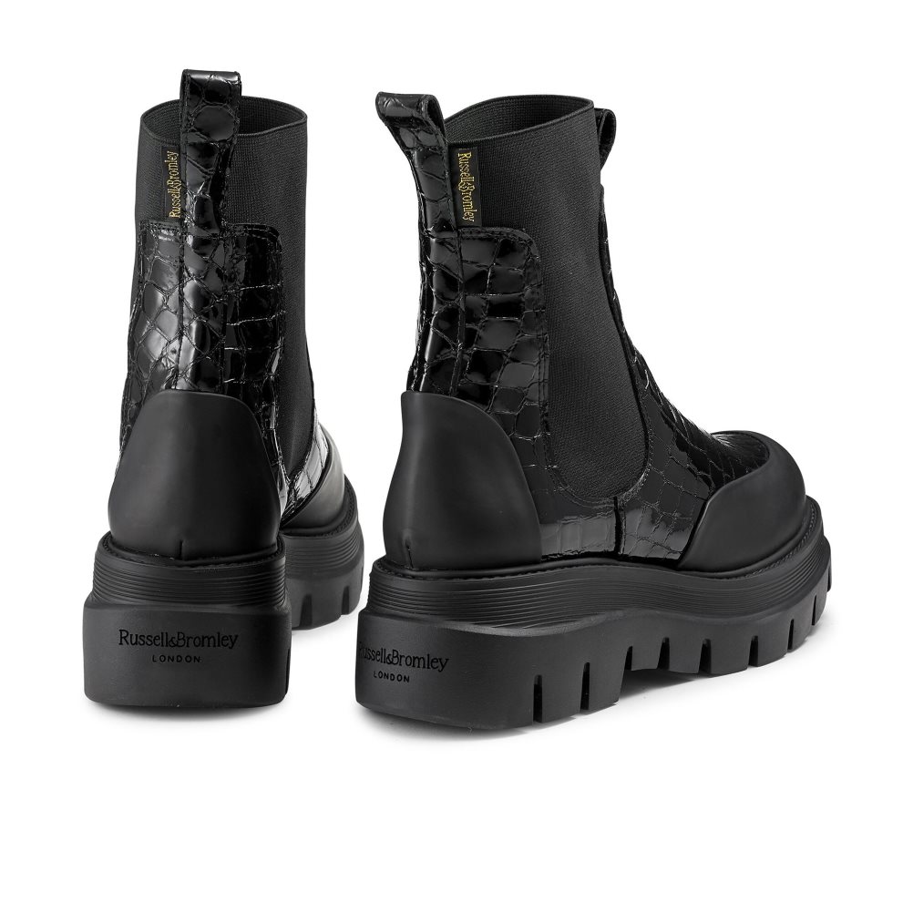 Black Russell And Bromley Conquer Women's Chelsea Boots | CA-2647G