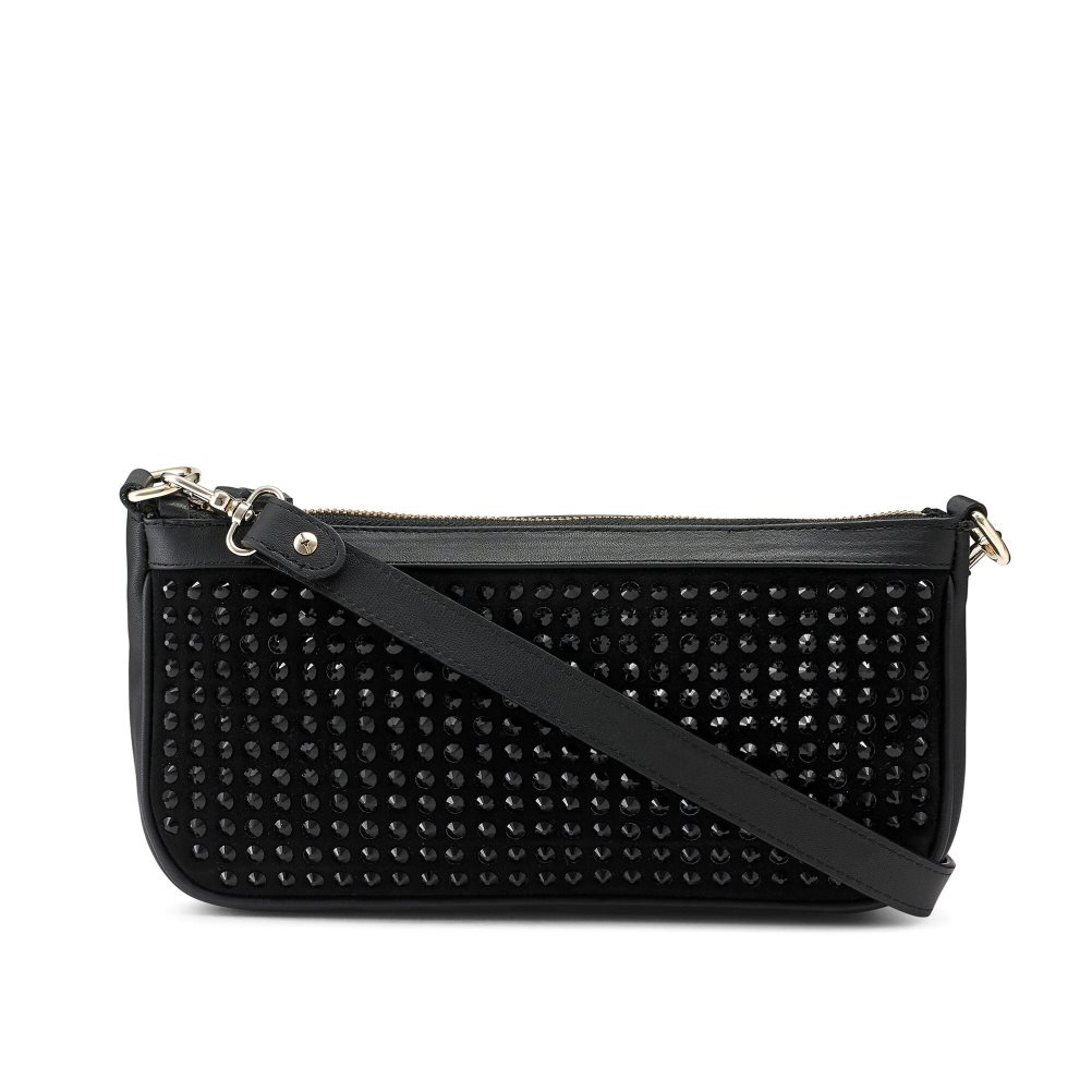 Black Russell And Bromley Cosmo+ Embellished Women's Shoulder Bags | CA-7058Q