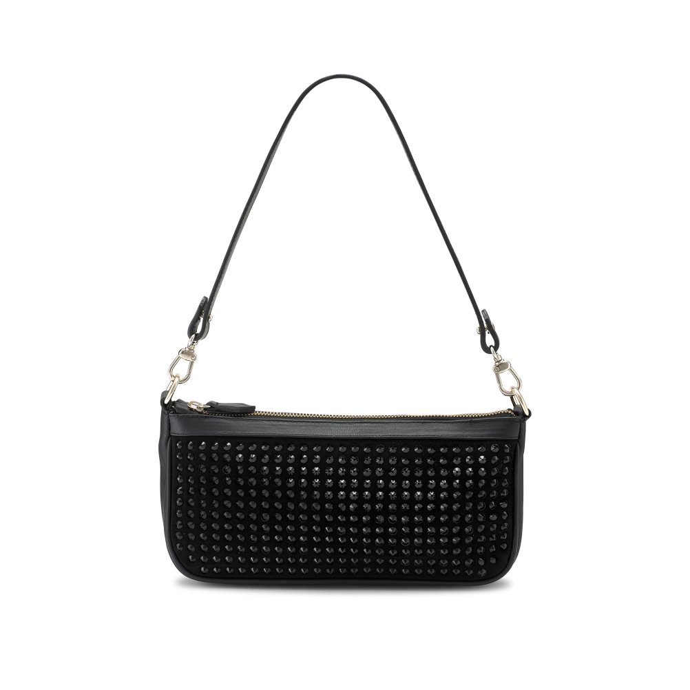 Black Russell And Bromley Cosmo+ Embellished Women\'s Shoulder Bags | CA-7058Q