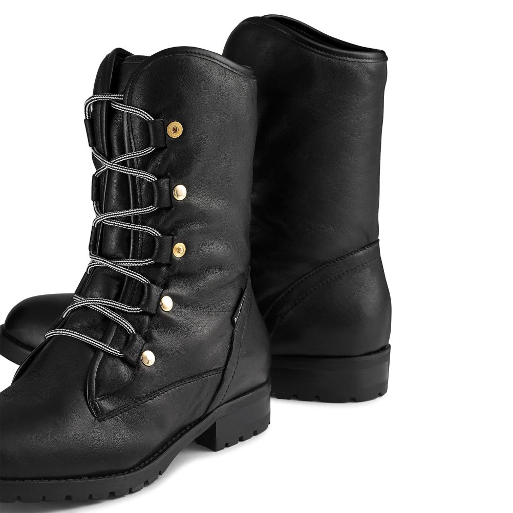 Black Russell And Bromley Cuddly Faux-wool Hiker Women's Ankle Boots | CA-8734Z