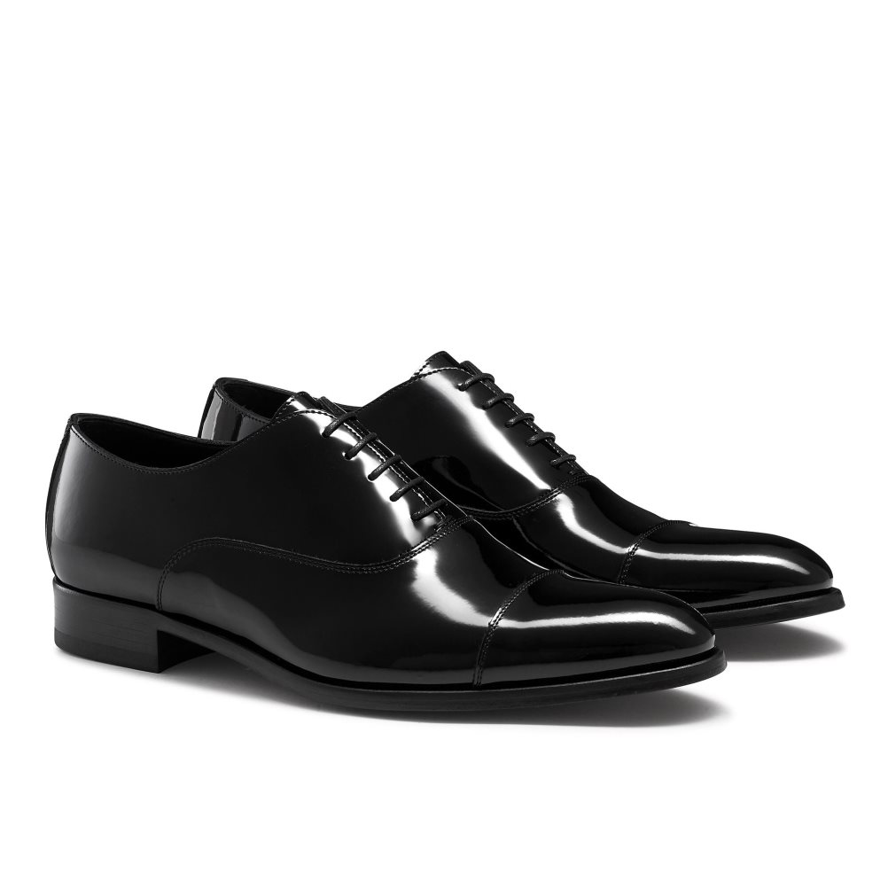 Black Russell And Bromley Cumulus Toe-cap Oxford Men's Formal Shoes | CA-3759H