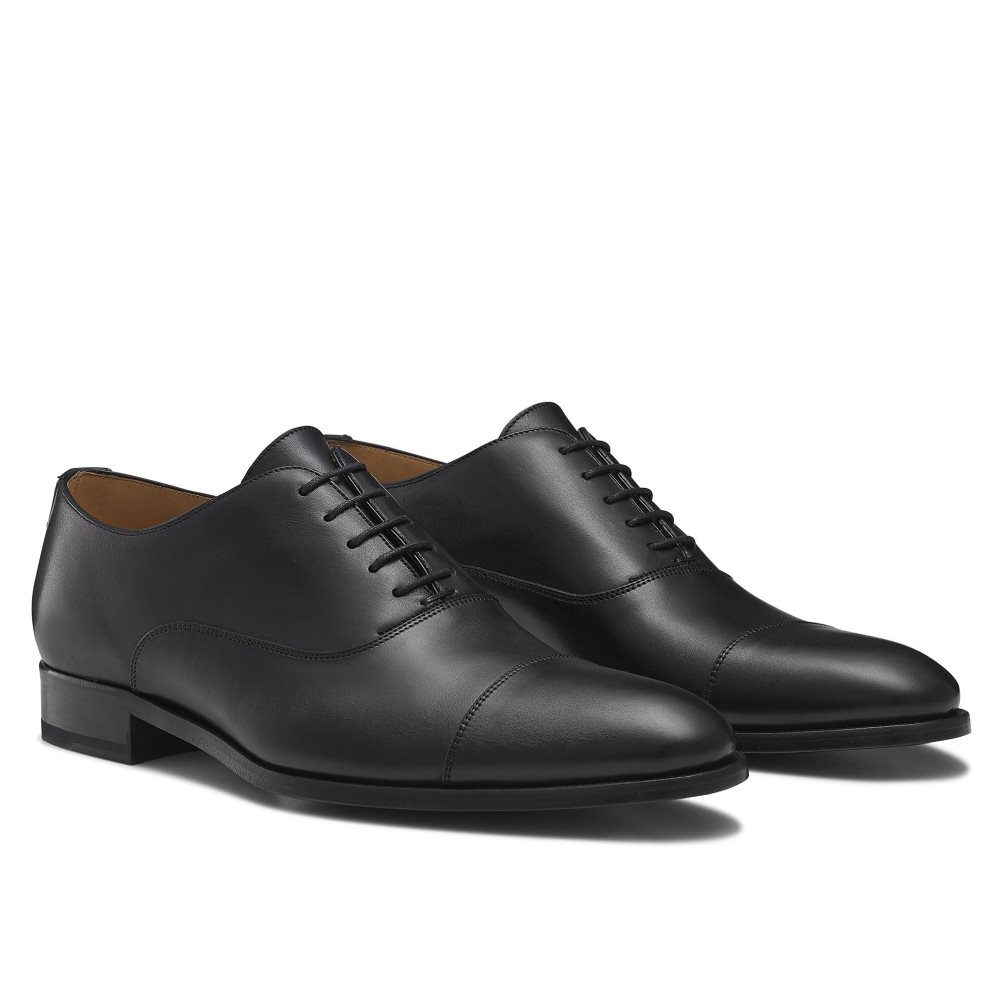 Black Russell And Bromley Cumulus Toe-cap Oxford Men's Formal Shoes | CA-7508S