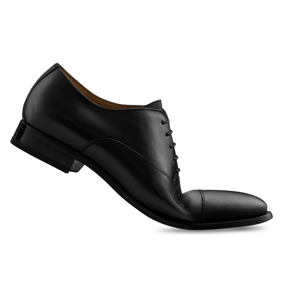 Black Russell And Bromley Cumulus Toe-cap Oxford Men's Formal Shoes | CA-7508S