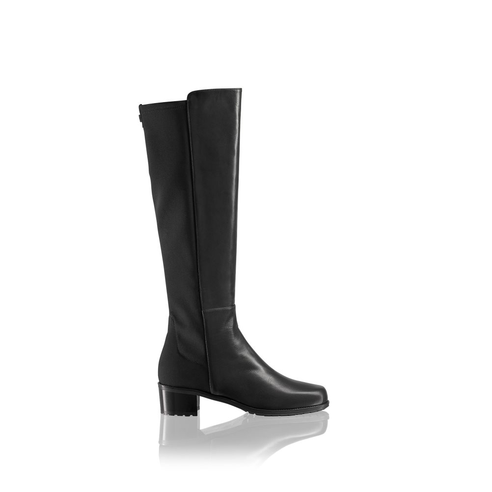 Black Russell And Bromley Demi Length Stretch Women\'s Knee-high Boots | CA-8749S