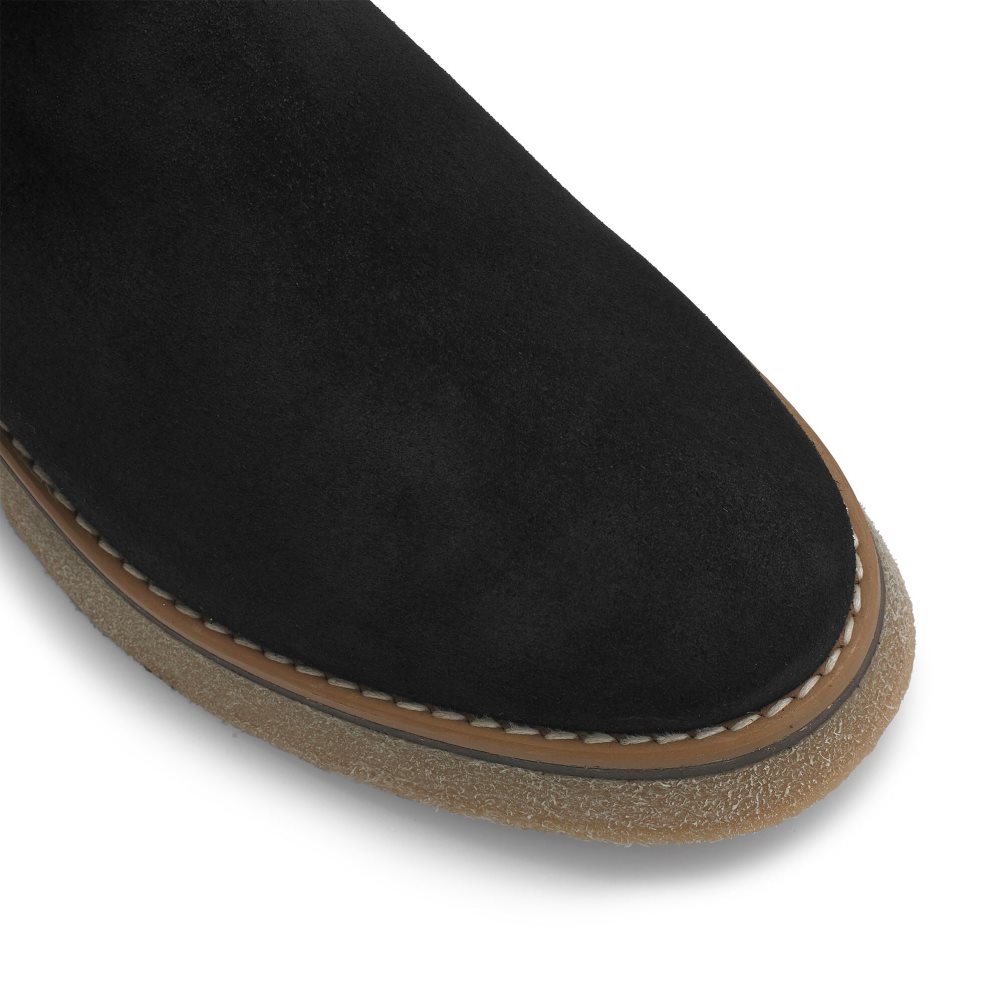 Black Russell And Bromley Eden Crepe Women's Chelsea Boots | CA-5718Y