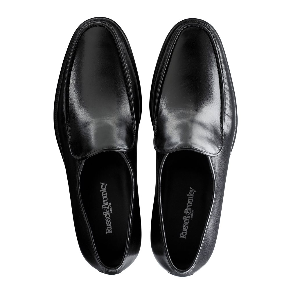 Black Russell And Bromley Elba Plain Vamp Men's Formal Shoes | CA-5639O