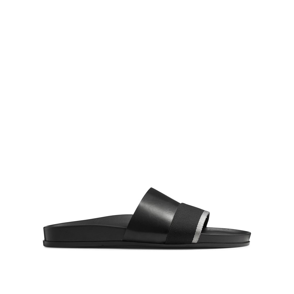 Black Russell And Bromley Fab Slip Men\'s Slides | CA-9251S