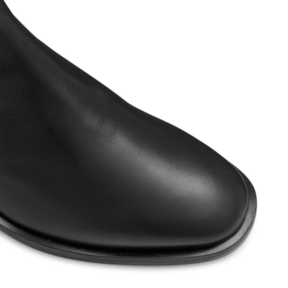 Black Russell And Bromley Gallop Heel Clip Women's Chelsea Boots | CA-1730P