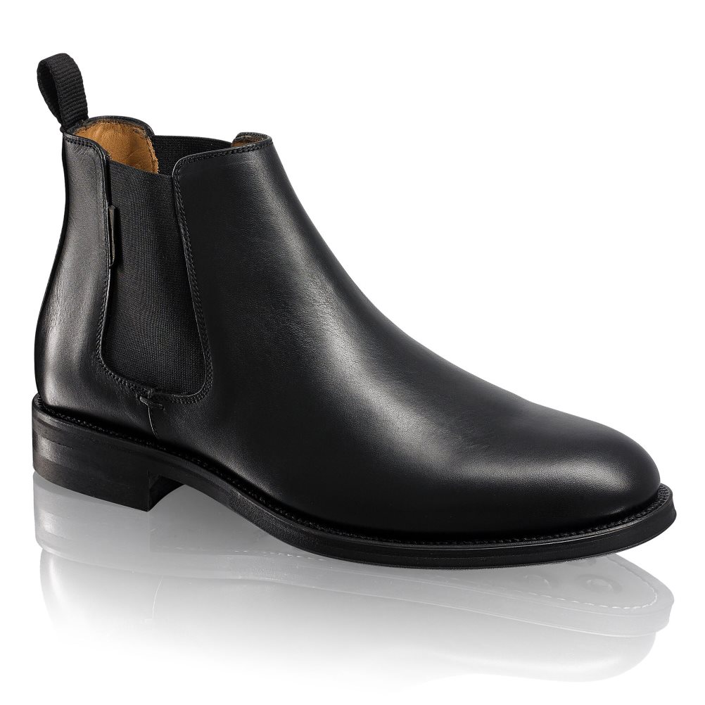Black Russell And Bromley Guildford Men's Chelsea Boots | CA-9256U