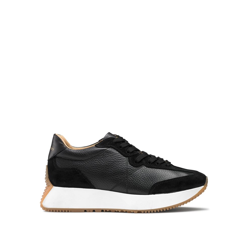 Black Russell And Bromley Hourglass Flared Sole Women\'s Sneakers | CA-6304L